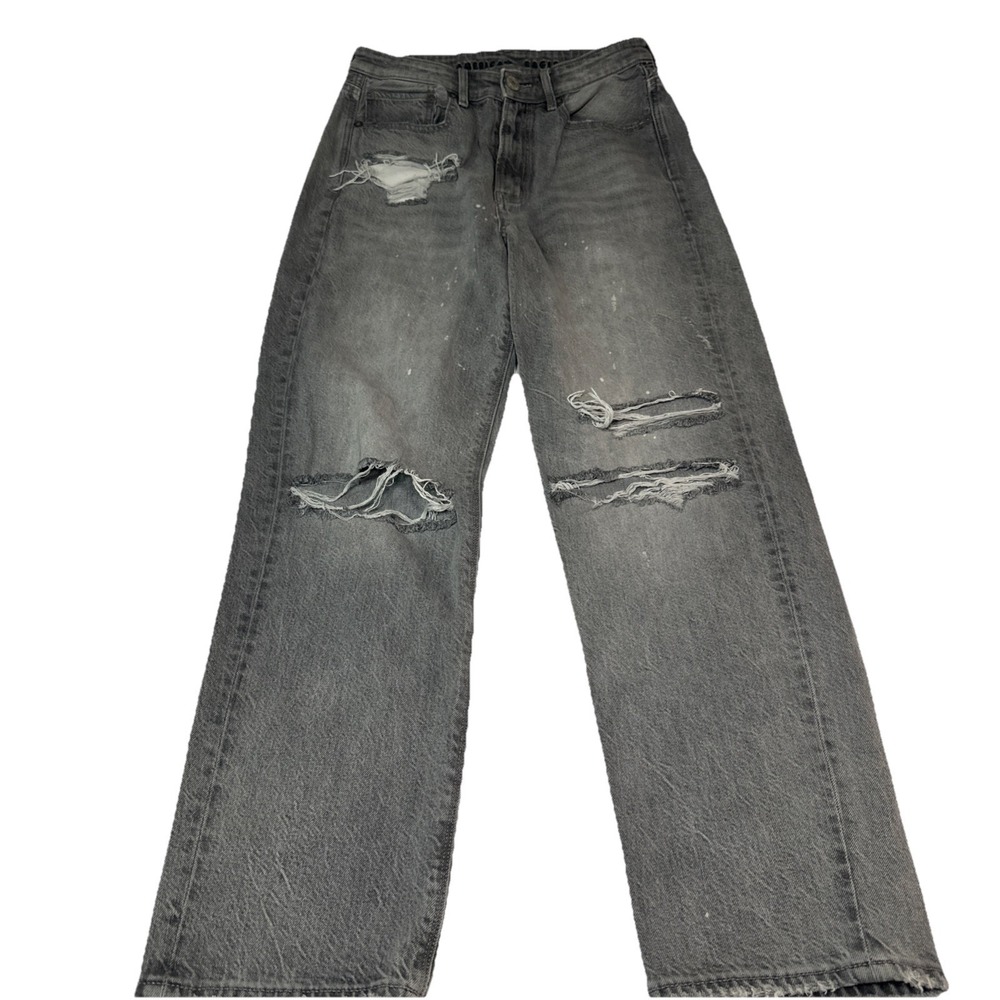 American Eagle Outfitters‎ Distressed Straight Jeans Blue Denim Women's Size 6